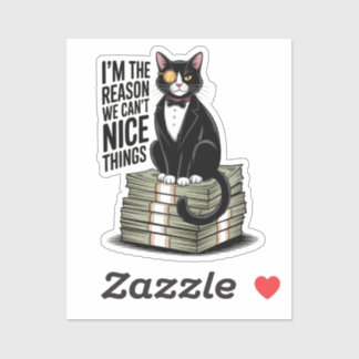 I'm The Reason Nice Things Funny Cat Gift