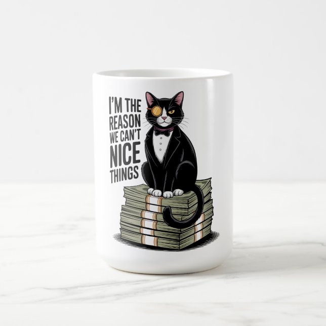 I'm The Reason Nice Things Funny Cat Gift Coffee Mug (Center)