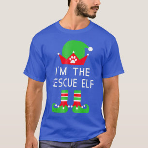 Im The Rescue Elf Cats Dogs Funny Christmas T T-Shirt