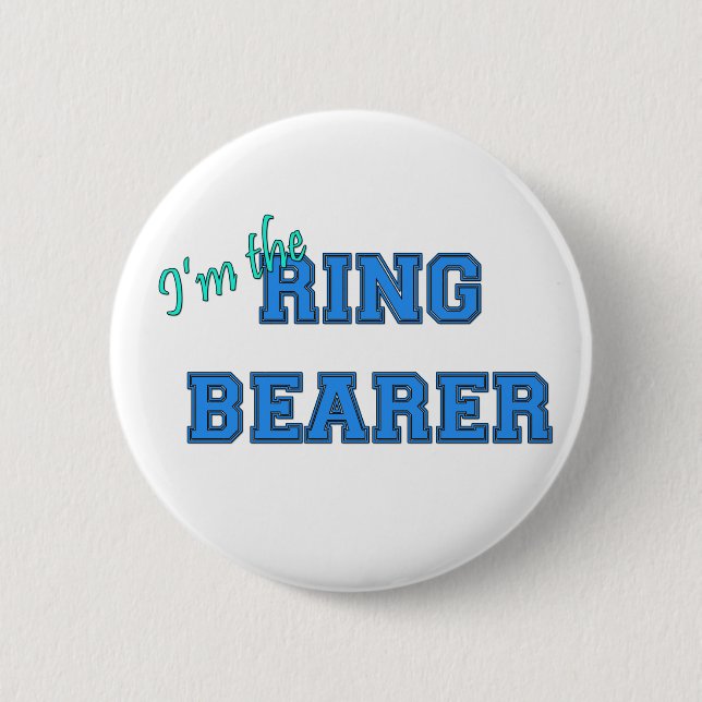 I'm The Ring Bearer 6 Cm Round Badge (Front)