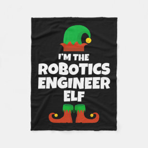 I'm The Robotics Engineer Elf Family Pajama Christ Fleece Blanket