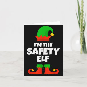 I'm The Safety Elf Family Pajama Christmas Funny  Card