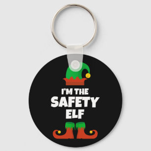 I'm The Safety Elf Family Pajama Christmas Funny  Key Ring