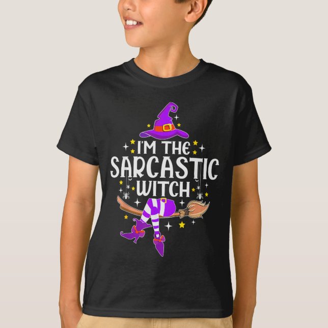 I'm The Sarcastic Witch Halloween Matching Group C T-Shirt (Front)