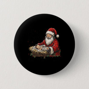 I'm The Season Santa Im The Reason Jesus Christian 6 Cm Round Badge