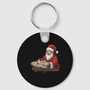 I'm The Season Santa Im The Reason Jesus Christian Key Ring