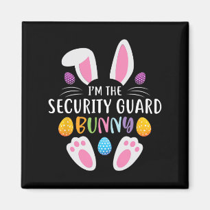 I'm The Security Guard Bunny Funny Easter Day Rabb Magnet