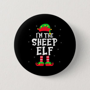 I'm The Sheep Elf Xmas Elf Sheep Farmer Matching F 6 Cm Round Badge