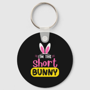Im The Short Bunny Rabbit Ears Egg Funny Easter D Key Ring