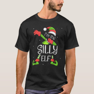 I'm The Silly Elf Dabbing Santa Claus Xmas Family  T-Shirt