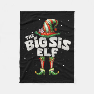 I'm The Sister Elf Family Matching Group Christmas Fleece Blanket