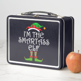 I'm The Smartass Elf Shirt Matching Family Group Metal Lunch Box