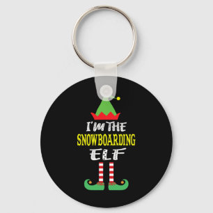 I'm The Snowboarding Elf Matching Family Group Chr Key Ring