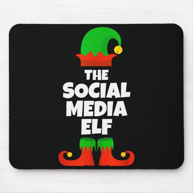 I'm The Social Media Elf Family Pajama Christmas F Mouse Pad (Front)