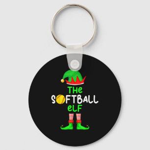 I'm The Softball Elf Christmas Family Matching Paj Key Ring
