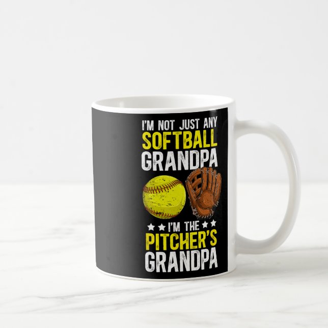 I'm The Softll Pitcher Grandpa Of A Softll Pitcher Coffee Mug (Right)
