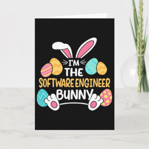 Im The Software Engineer Bunny Developer Easter Card