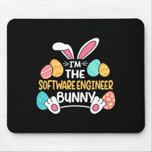 Im The Software Engineer Bunny Developer Easter  Mouse Pad