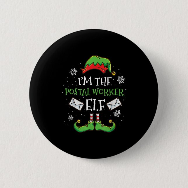 Im The Stal Worker Elf Christmas  6 Cm Round Badge (Front)
