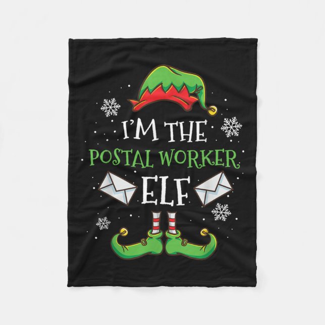 Im The Stal Worker Elf Christmas  Fleece Blanket (Front)
