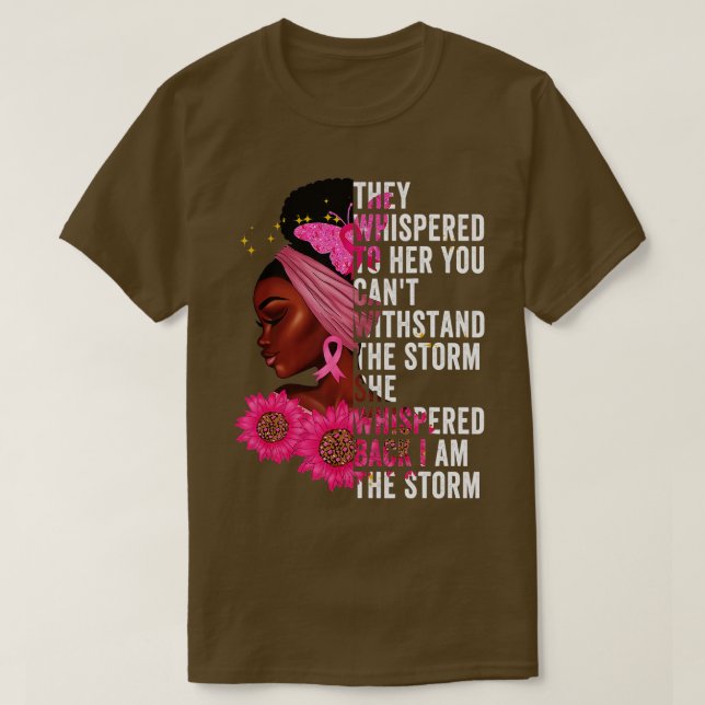 I'm The Storm Black Women African Breast Cancer Pi T-Shirt (Design Front)