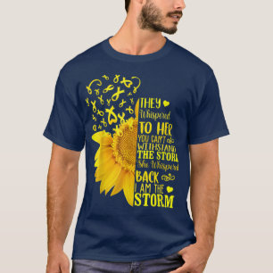 Im The Storm Childhood Cancer Awareness Sunflower T-Shirt
