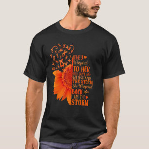 I'm The Storm Leukemia Awareness Sunflower Orange T-Shirt