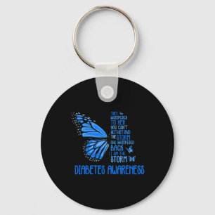 I'm The Storm Strong Butterfly Blue T1d Diabetes A Key Ring