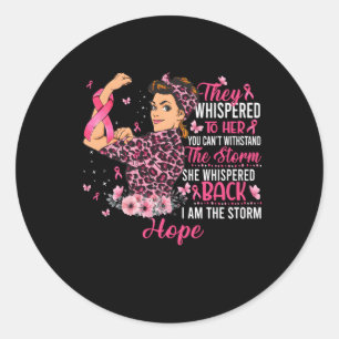 I'M The Storm Strong Hope Breast Cancer Awareness Classic Round Sticker