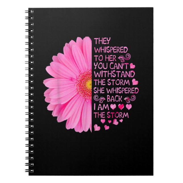 I'm The Storm Strong Women Breast Cancer Warrior P Notebook (Front)