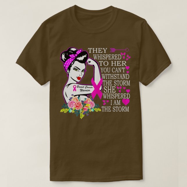 I'm The Storm Strong Women Breast Cancer Warrior P T-Shirt (Design Front)