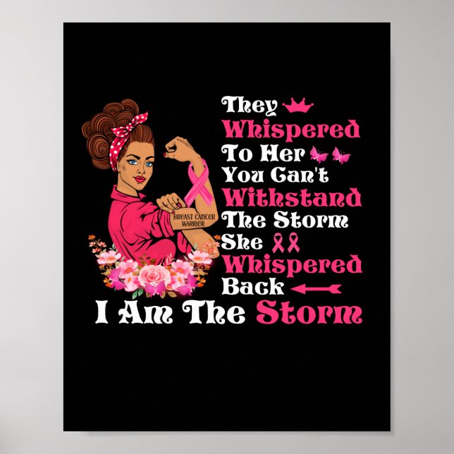 I'm The Storm Strong Women Breast Cancer Warrior Poster (Front)