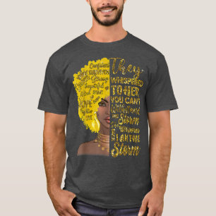 I'm The Storm Strong Womens Gold Childhood Cancer T-Shirt