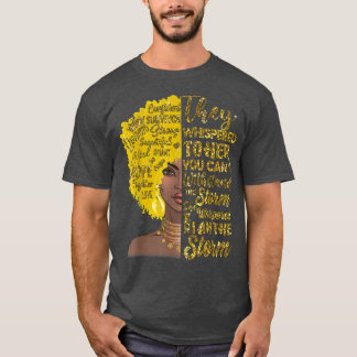 I'm The Storm Strong Womens Gold Childhood Cancer  T-Shirt