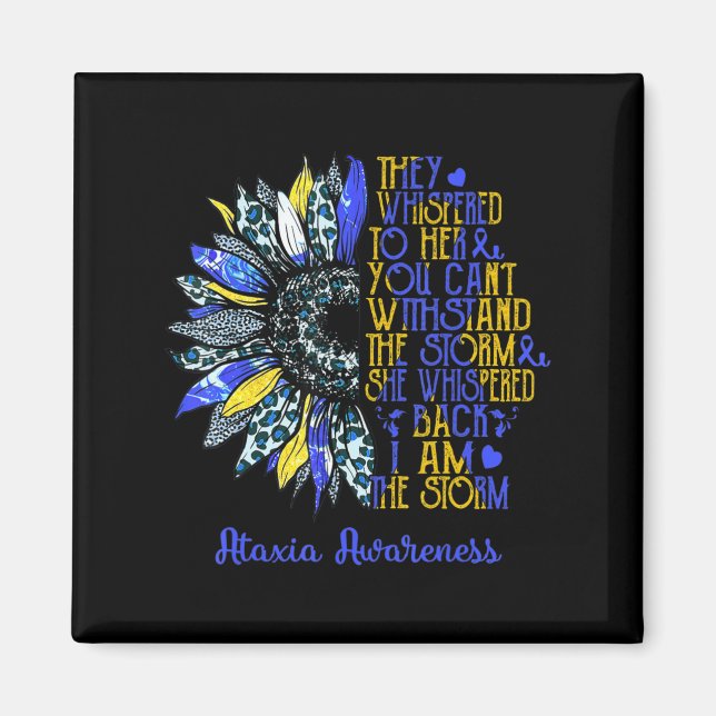 I'm The Storm Sunflower Leopard Ataxia Warrior Sur Magnet (Front)