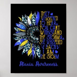 I'm The Storm Sunflower Leopard Ataxia Warrior Sur Poster