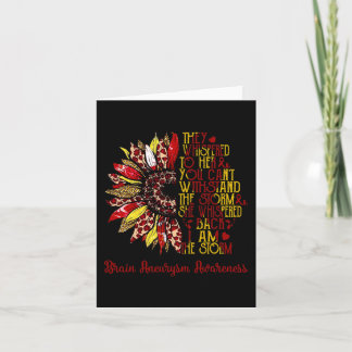 I'm The Storm Sunflower Leopard Brain Aneurysm War Card