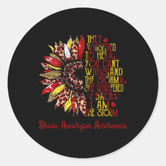 I'm The Storm Sunflower Leopard Brain Aneurysm War Classic Round Sticker