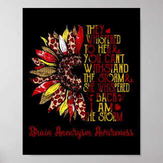 I'm The Storm Sunflower Leopard Brain Aneurysm War Poster