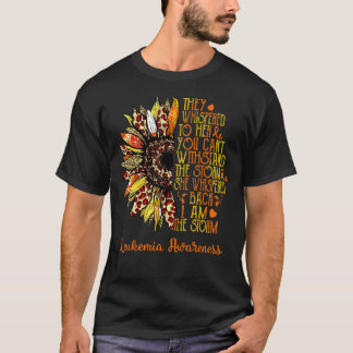 I'm The Storm Sunflower Leopard Leukaemia Warrior  T-Shirt
