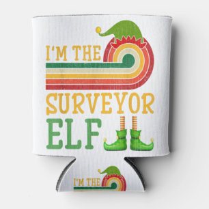 I'm The Surveyor Elf Matching Group Christmas Part Can Cooler