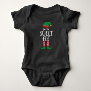 Im The Sweet Elf Matching Christmas Baby Bodysuit