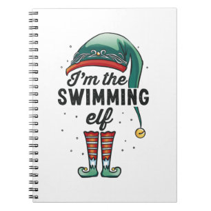 I'm the Swimming Elf Christmas Gift Xmas Notebook