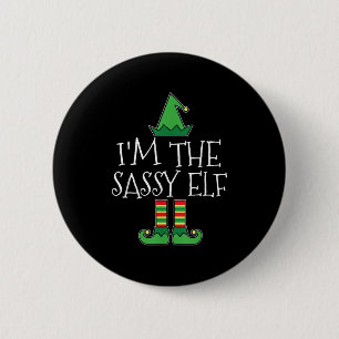 I'm The Sy Elf Matching Family Group Christmas T S 6 Cm Round Badge