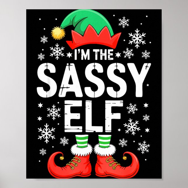 I'm The Sy Elf Shirt Family Matching Christmas Cos Poster (Front)
