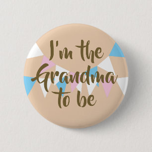 I'm the to be Bunting Baby Shower / Sprinke 6 Cm Round Badge