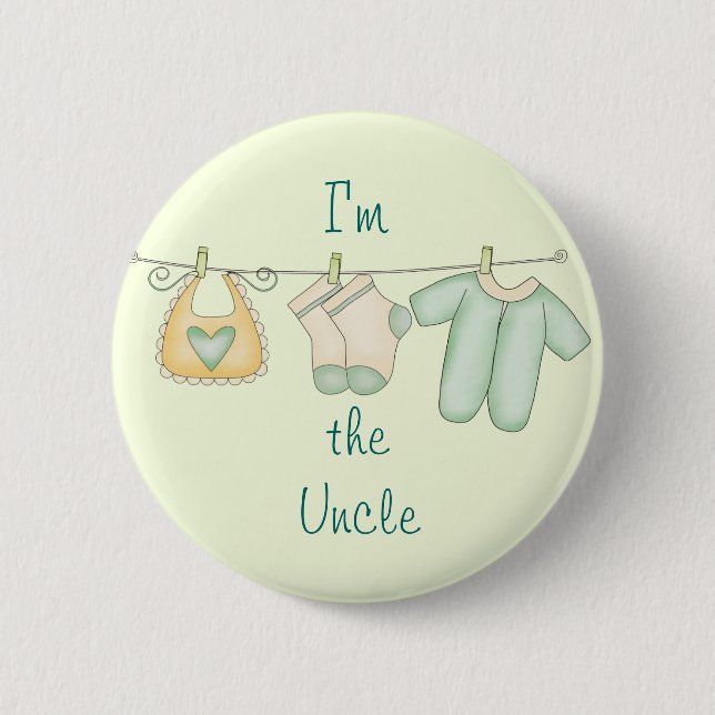 I'm the Uncle Cute New Baby 6 Cm Round Badge (Front)