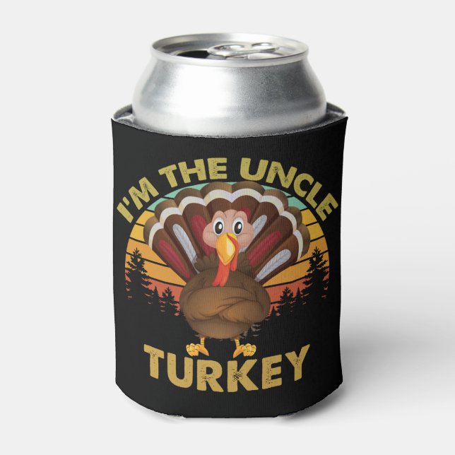 I'm The Uncle Turkey Family Matching Thanksgiving  Can Cooler (Can Front)