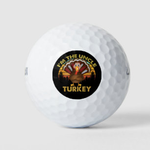 I'm The Uncle Turkey Family Matching Thanksgiving  Golf Balls