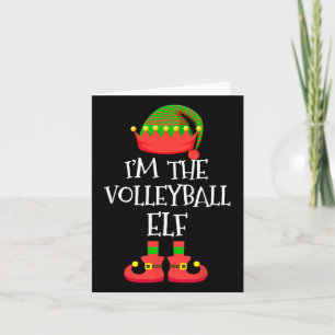 I'm The Volleyball Elf Christmas Holiday Elf Squad Card